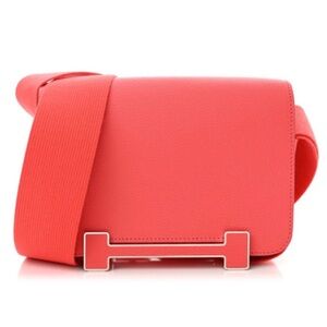 Hermès Geta, Rose Texas Chevre Mysore 2023, Silver Hardware